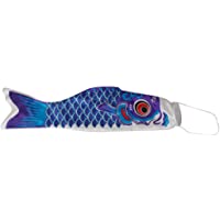 150cm Bandera Nobori Koinobori Japonés Manga de Viento Peces Adorno para Fiesta Azul